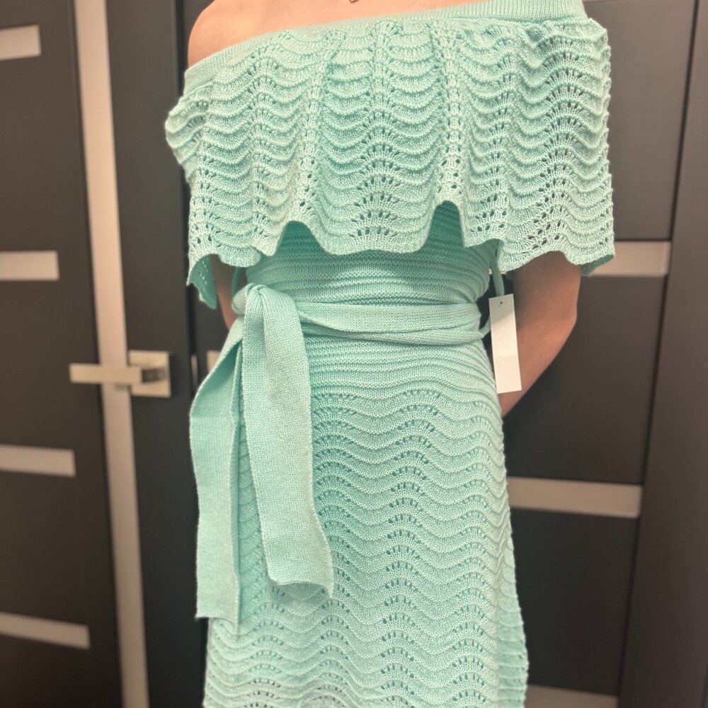 VENUS-Turqoise XS Garment Dress with Belt